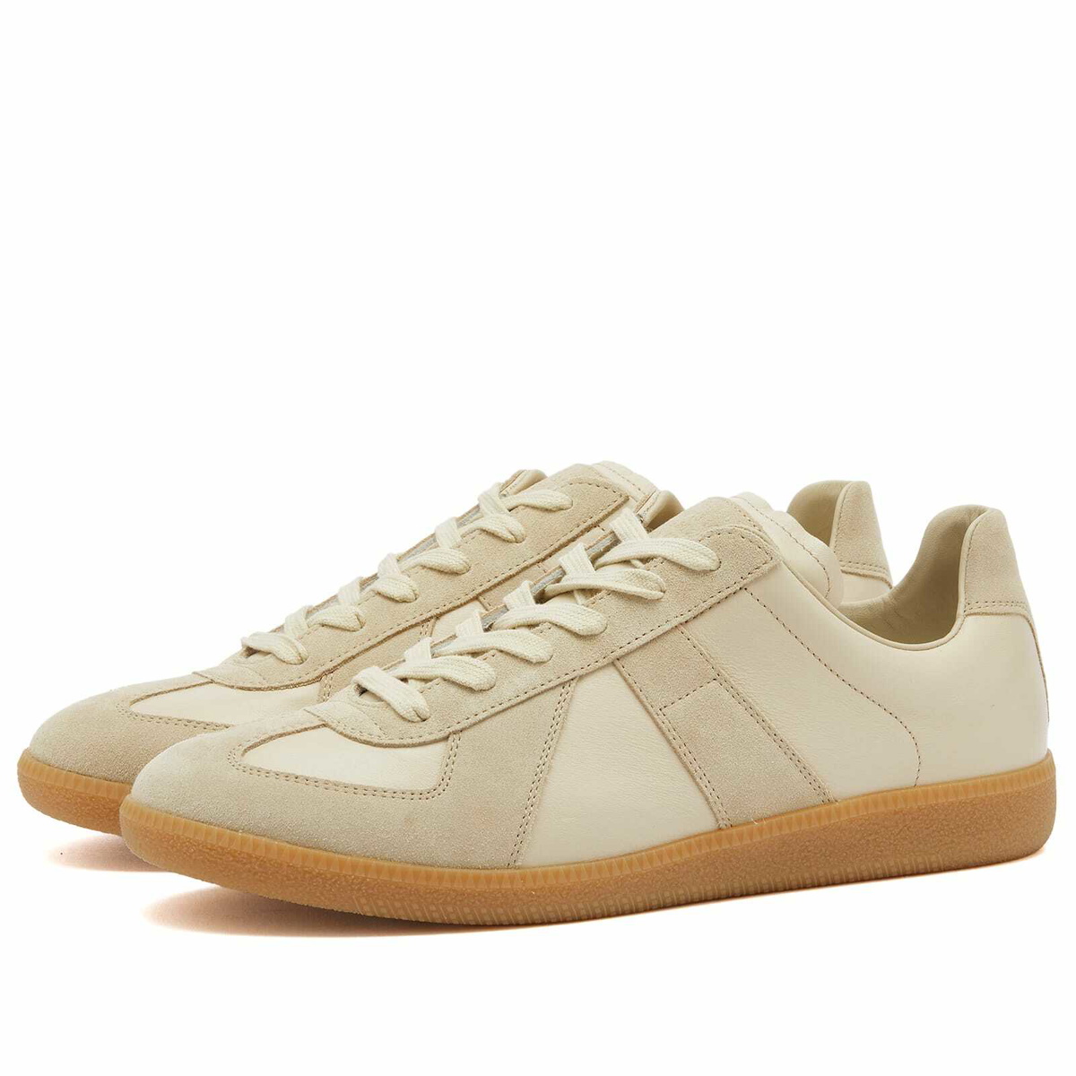 Maison Margiela Men's Classic Replica Sneaker in Lamb/Papyrus