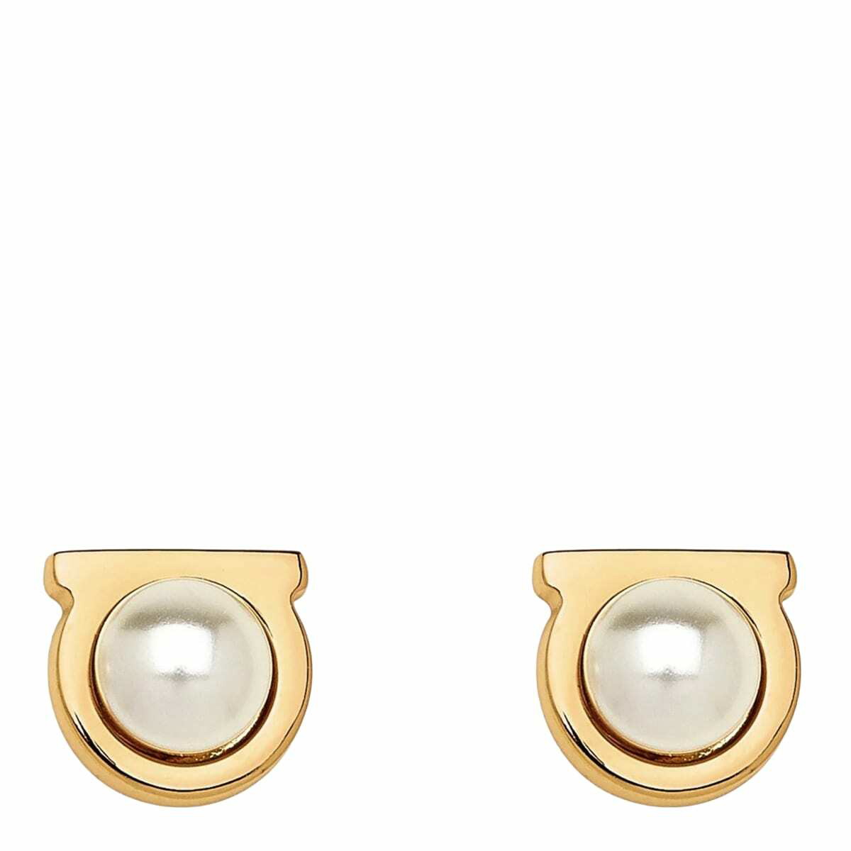 Ferragamo Gancio drop earrings with faux pearls Salvatore
