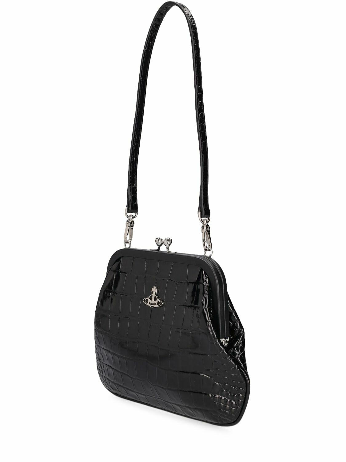 VIVIENNE WESTWOOD - Vivienne's Croc Embossed Leather Clutch