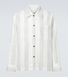 Commas Kantha striped cotton overshirt