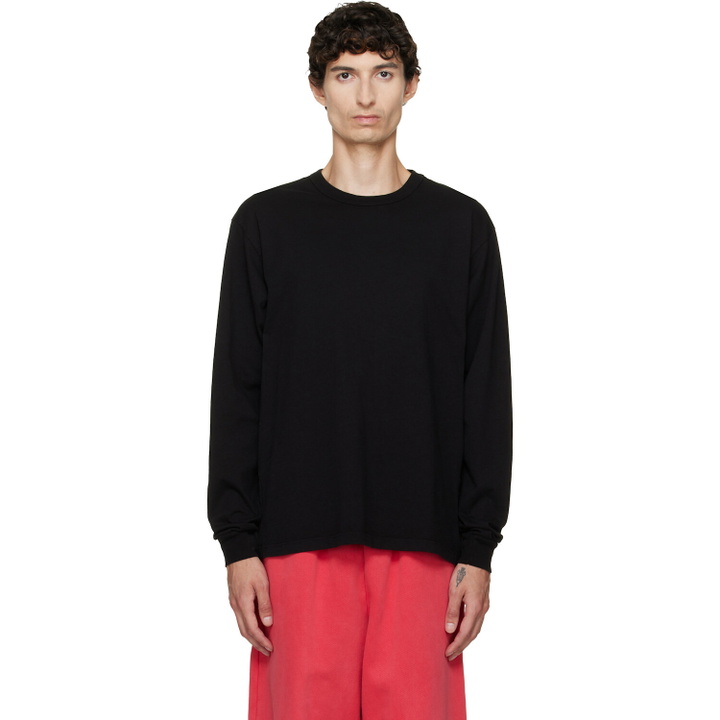 Photo: Les Tien Black Heavyweight Binded Neck Classic Long Sleeve T-shirt