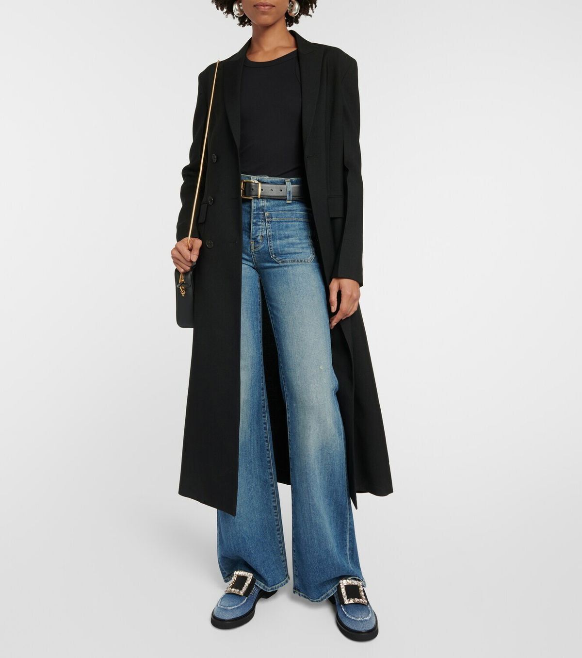 Roger Vivier Viv' Rangers denim loafers Roger Vivier