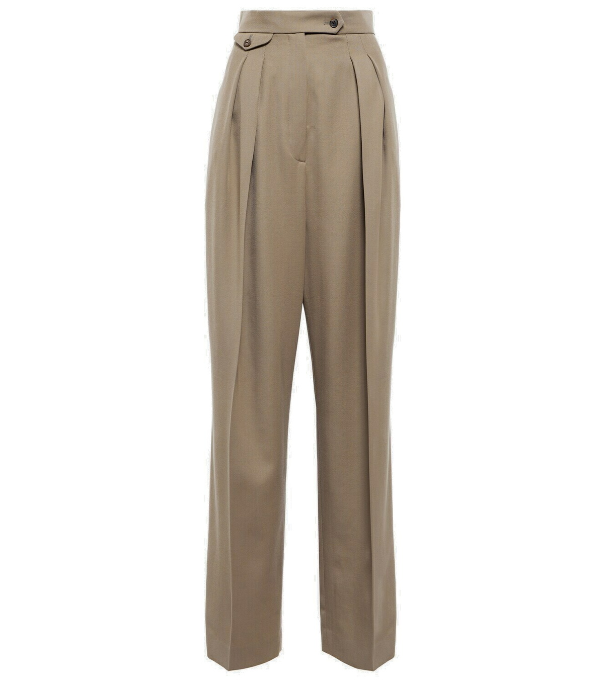 THE ROW Marcellita pleated wool-twill wide-leg pants