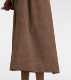 Róhe Checked belted coat
