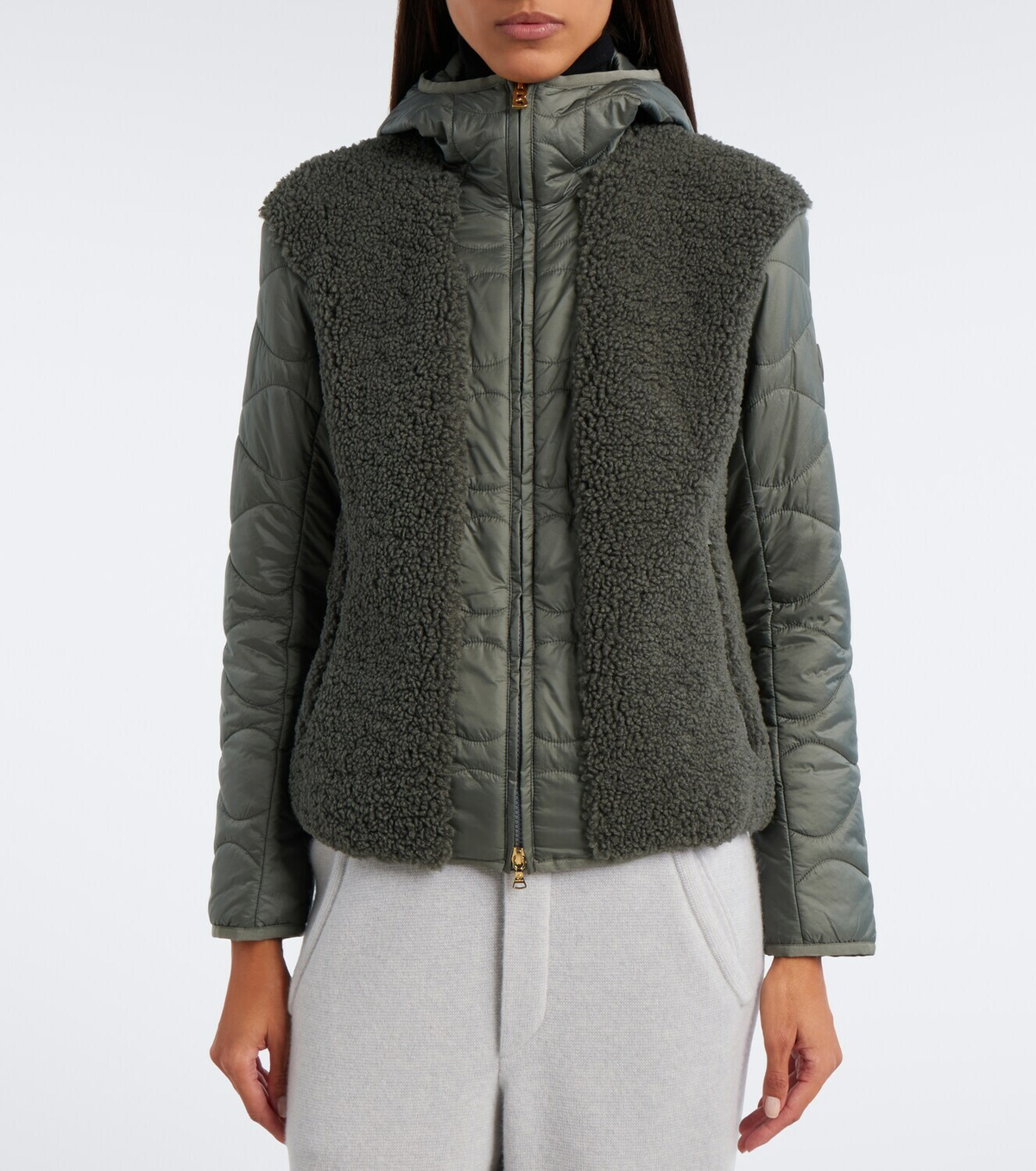 Bogner Bibi teddy-trimmed quilted ski jacket
