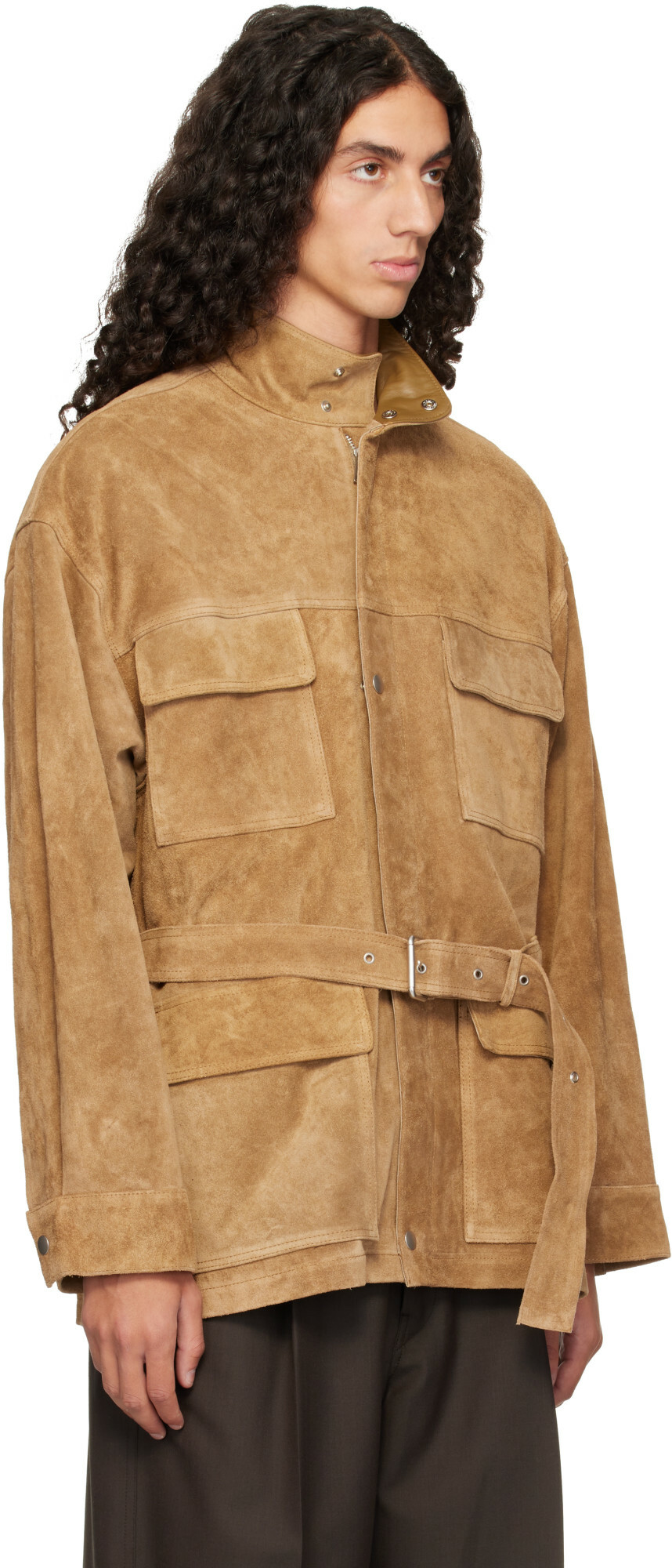 Arma Tan Doran Suede Jacket