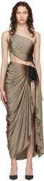 FAL-ASH Gray & Black Signature Maxi Dress
