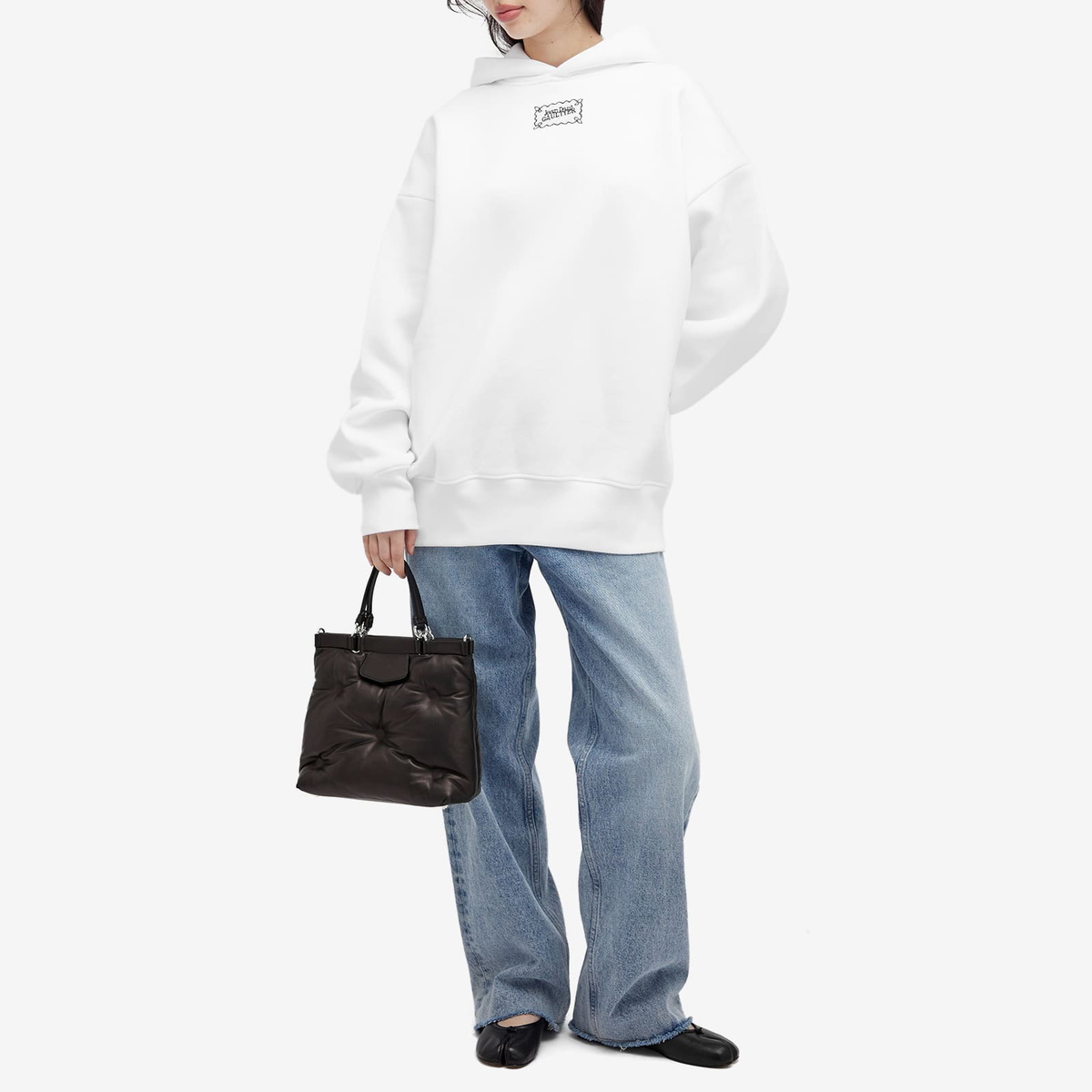 Jean Paul Gaultier Women's Oversized Hoodie in White&Black