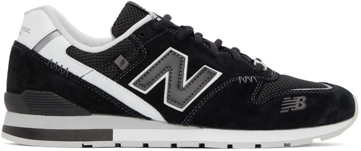 Photo: New Balance Black & White 996 Sneakers