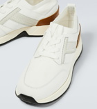 Tod's Leather-trimmed low-top sneakers