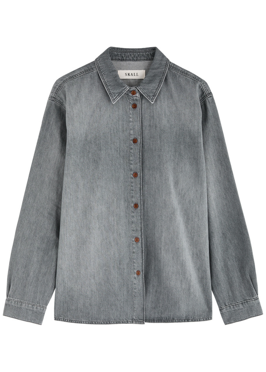 Skall Studio Millington Denim Shirt Light Grey