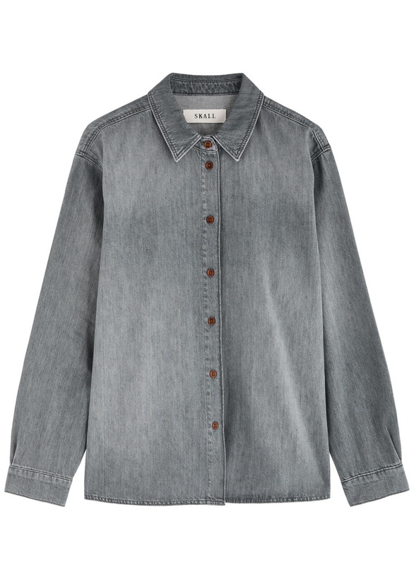 Photo: Skall Studio Millington Denim Shirt Light Grey