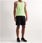 Nike Running - Tech Pack Logo-Print Perforated Stretch-Jersey Tank Top - Green