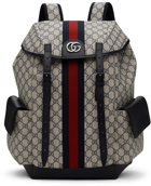 Gucci Blue & Beige Medium Ophidia GG Supreme Backpack