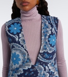 La DoubleJ Root Beer floral jacquard minidress