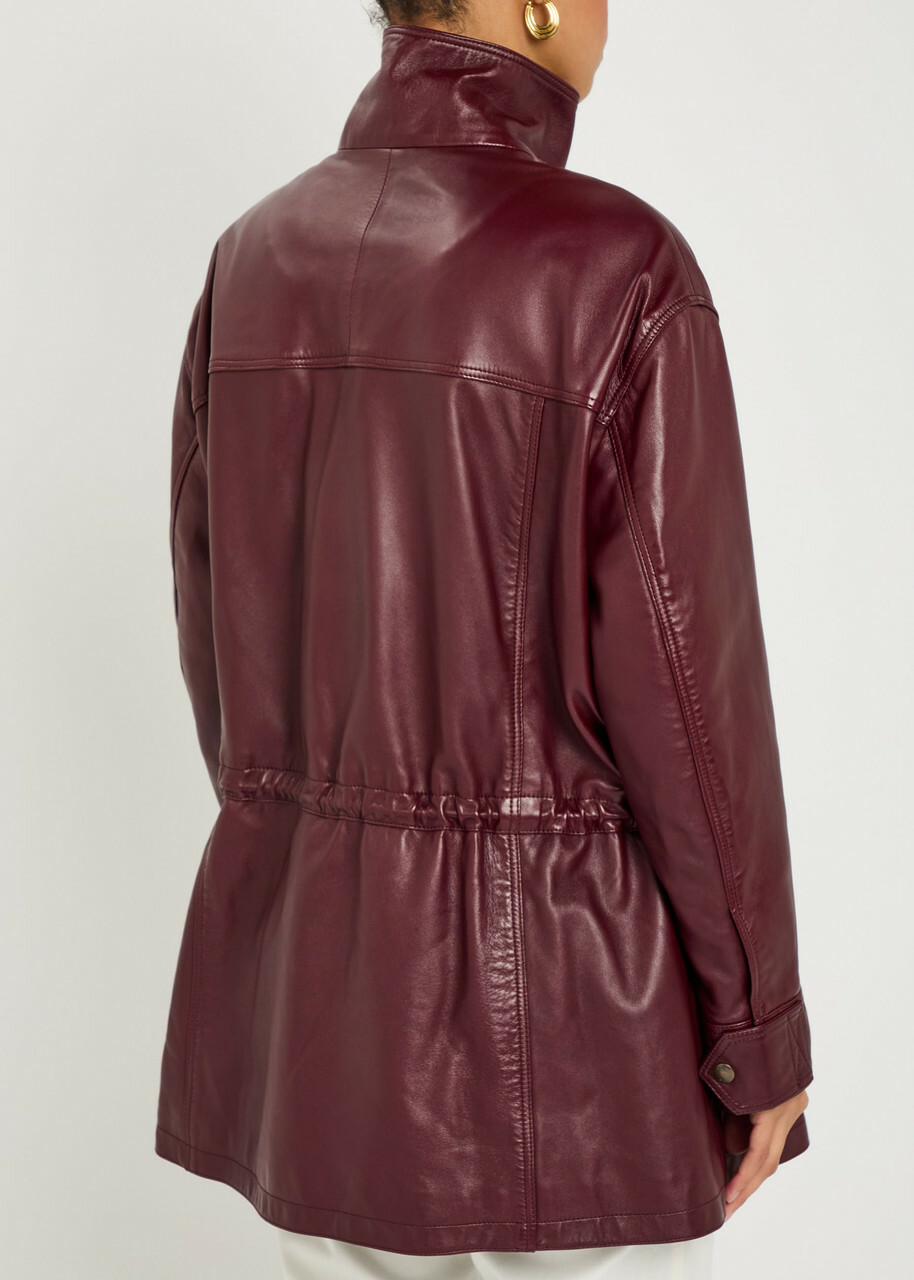Chloe Quilted Leather Jacket Brown