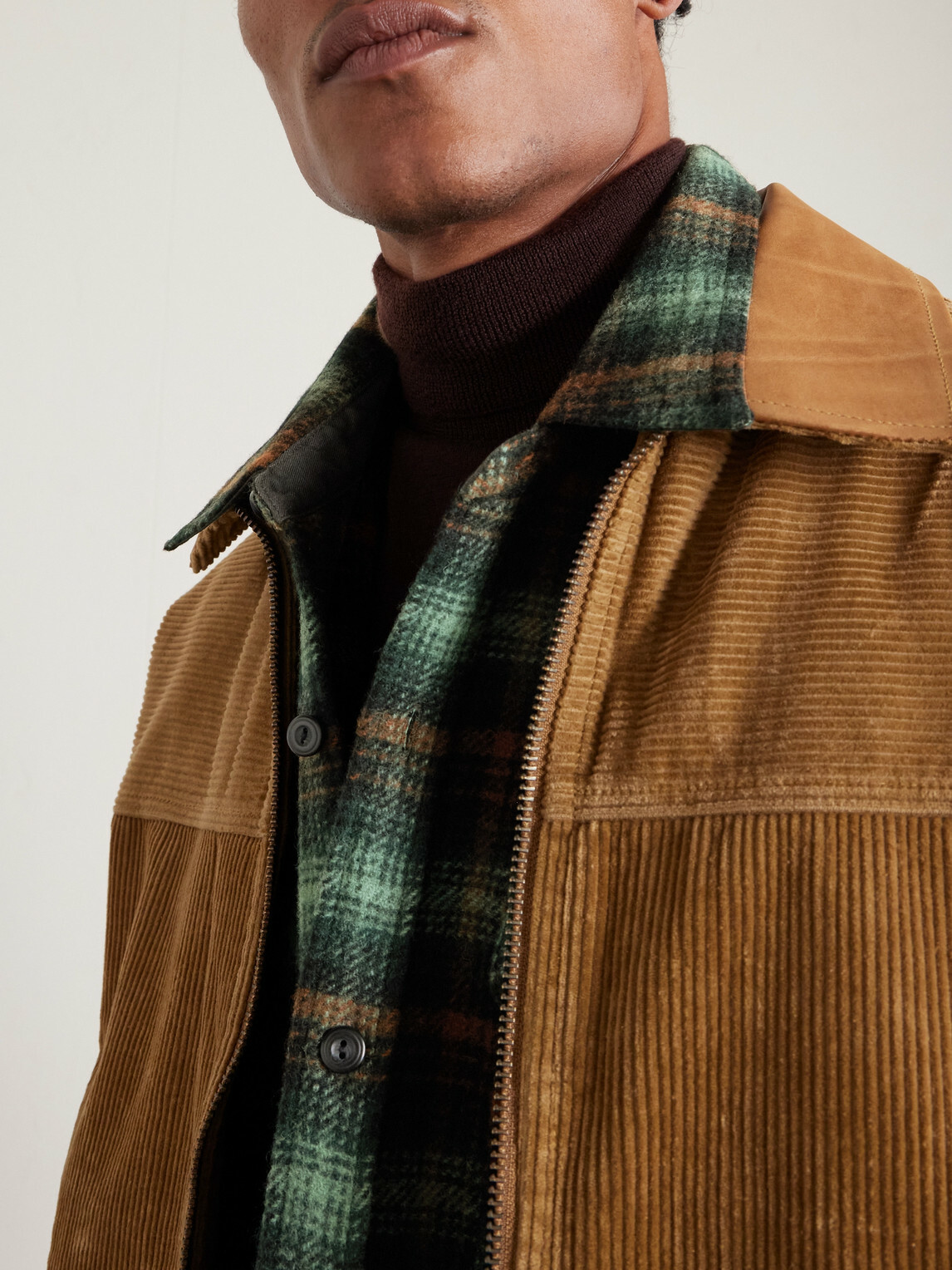 RRL - Checked Wool Overshirt - Green