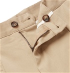 Dolce & Gabbana - Appliquéd Stretch Cotton-Gabardine Shorts - Neutrals