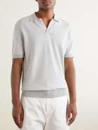 Orlebar Brown - Horton Cotton and Wool-Blend Polo Shirt - Gray