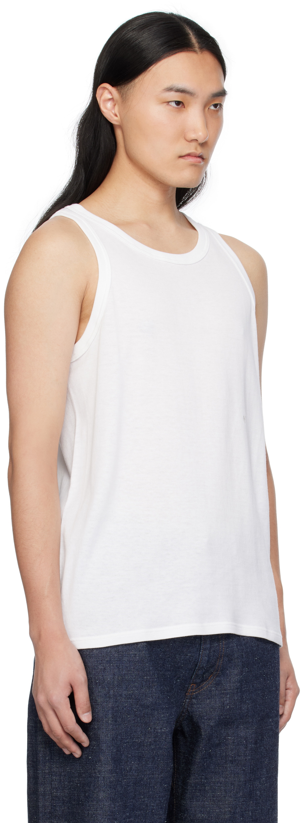 nanamica White Loopwheel COOLMAX Jersey Tank Top Nanamica