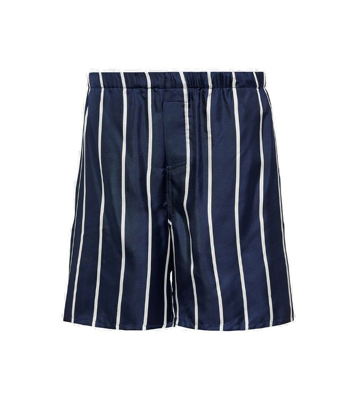 Photo: Ami Paris Striped silk shorts