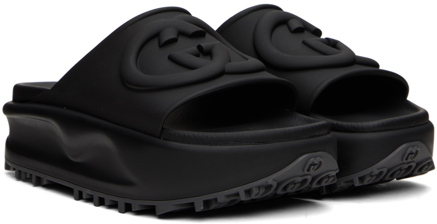 womens black gucci slides