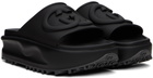 Gucci Black Interlocking G Slides