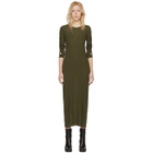 Boris Bidjan Saberi Green Long Sleeve T-Shirt Dress