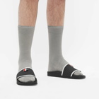 Thom Browne Men's Rubber Pool Slide in Black