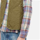 John Elliott Men's Paneled Deck Jacket Liner Vest in Olive