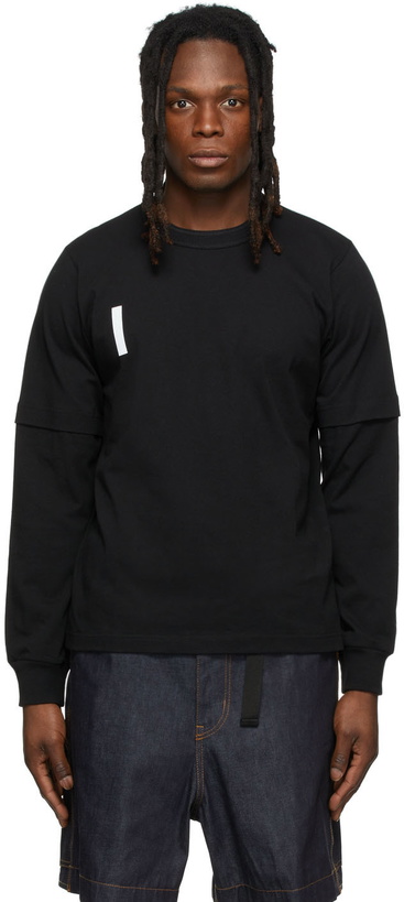 Photo: Sacai Black 'Get Lifted' Long Sleeve T-Shirt