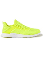 APL Athletic Propulsion Labs - Tracer Neon TechLoom and Neoprene Running Sneakers - Yellow