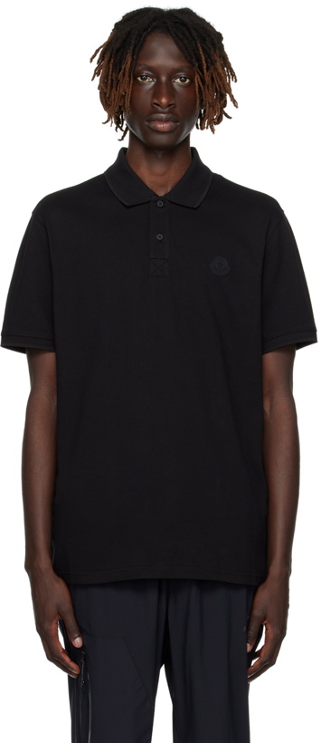 Photo: Moncler Black Two-Button Polo