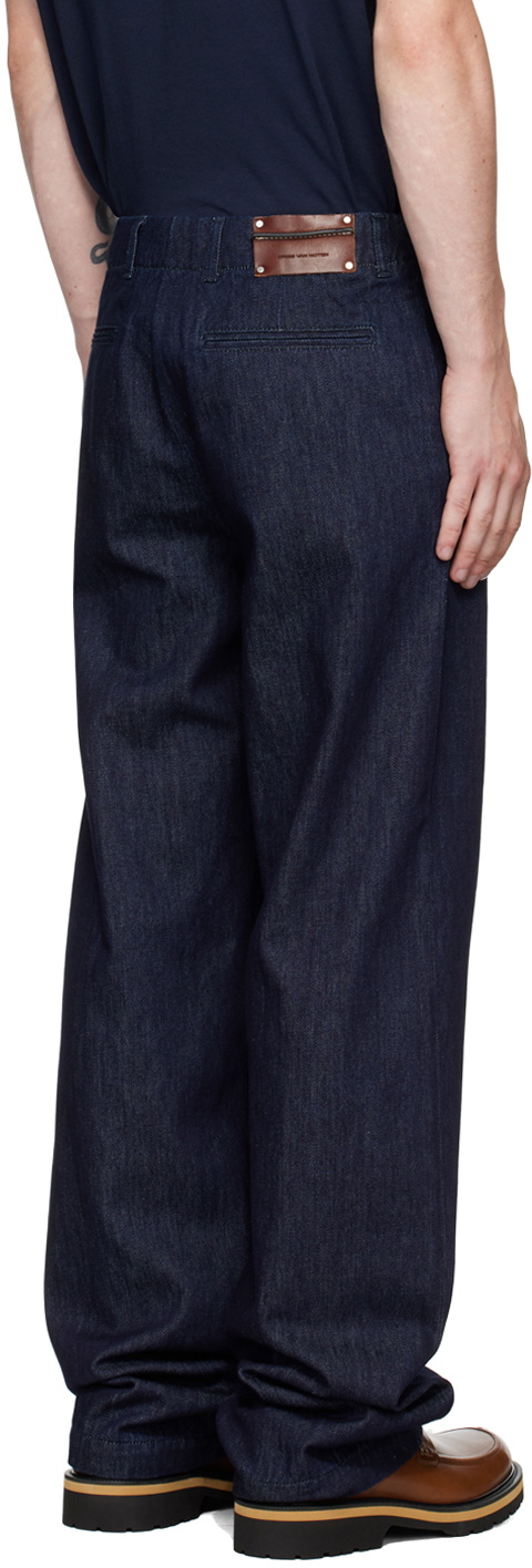 Dries Van Noten Navy Straight-Leg Jeans Dries Van Noten
