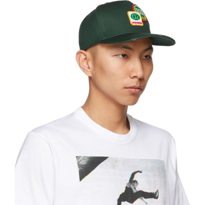 Dsquared2 Green Logo Patch Cap Dsquared2