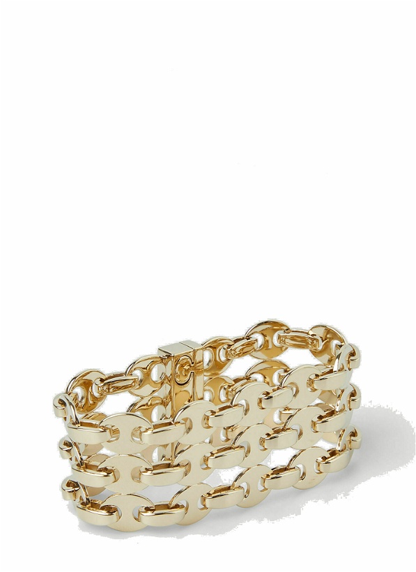 Photo: Eight Link 3 Rows Bracelet in Gold
