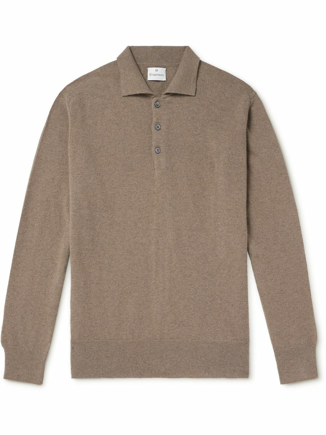 Kingsman - Wade Merino Wool and Cashmere-Blend Polo Shirt - Neutrals