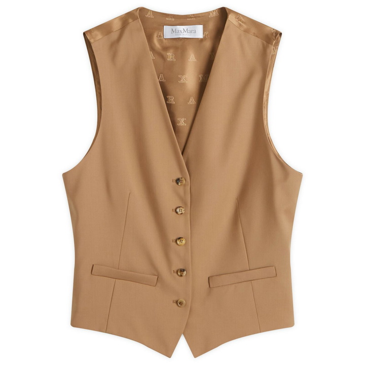 Photo: Max Mara Women's Tailored Waistcoat in Camel