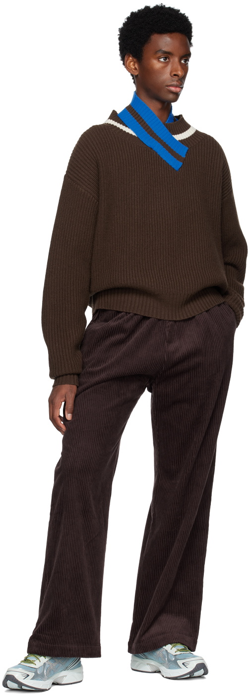 WYNN HAMLYN Brown Relaxed Trousers