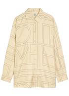 Toteme Logo-monogrammed Silk Shirt Off White