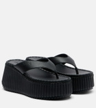Chloé Nama leather platform thong sandals