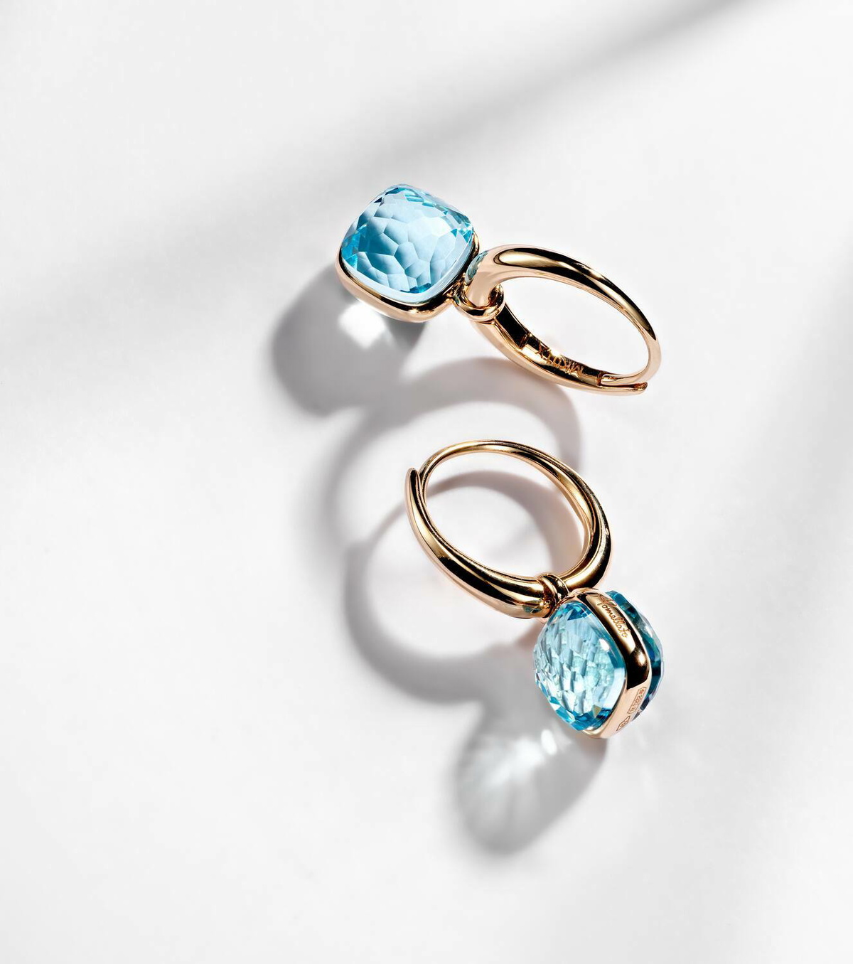 Pomellato Nudo Mini 18kt rose gold earrings with topazes