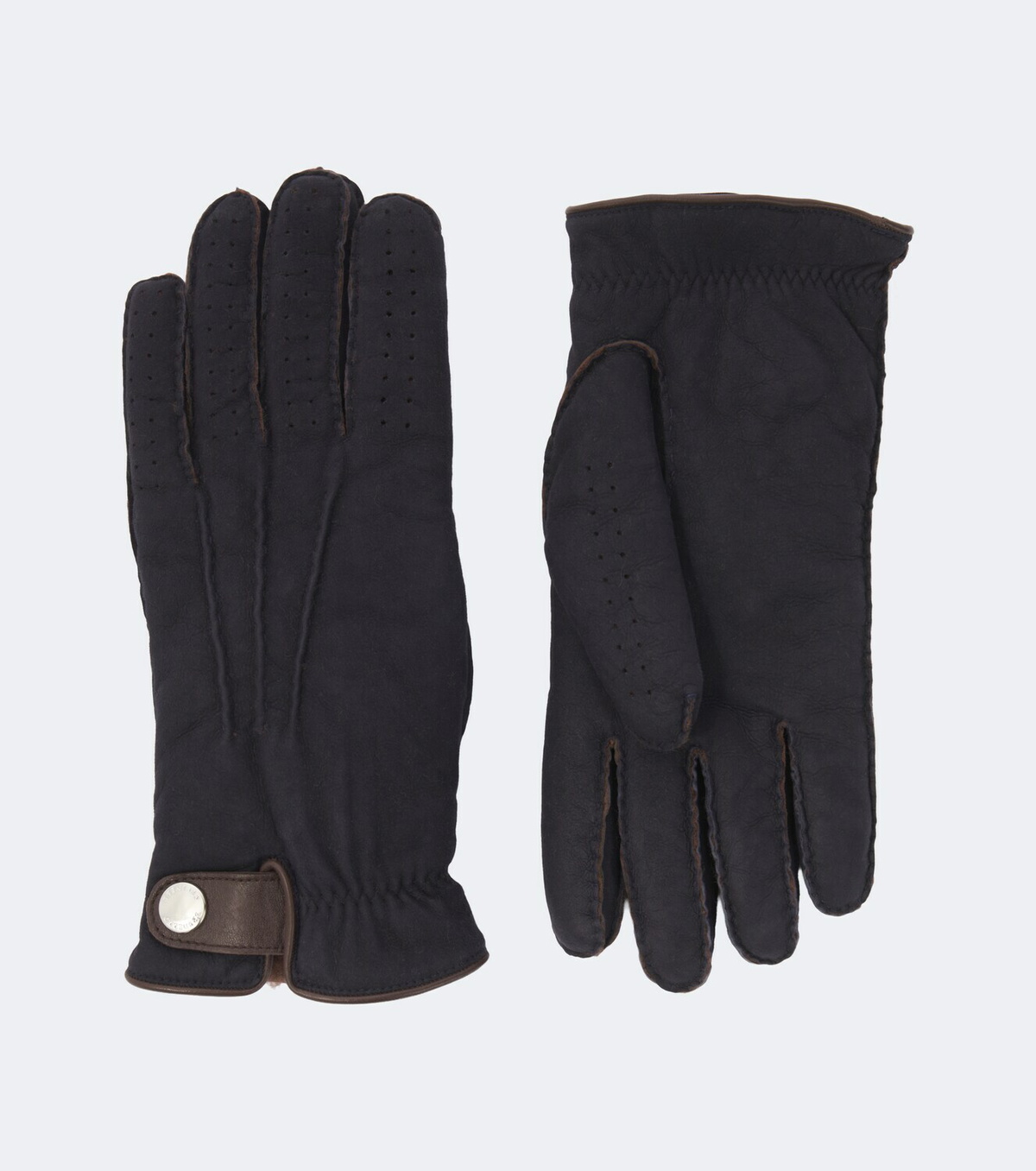 Brunello Cucinelli Leather-trimmed shearling gloves