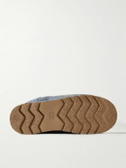 Acne Studios - Shearling-Lined Trompe L'oeil Suede Boots - Blue