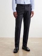 Sunspel - Straight-Leg Stretch Wool-Blend Flannel Trousers - Gray