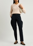 High Hurry Panelled Stretch-jersey Trousers Navy