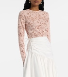 Self-Portrait Floral lace bodysuit