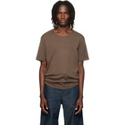 LEMAIRE Brown Scoop-Neck T-shirt