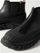 Thom Browne - Chelsea Rubber-Trimmed Leather Chelsea Boots - Black