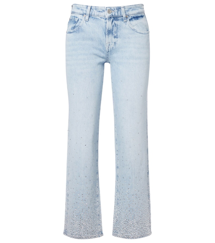 Photo: 7 For All Mankind Calie embellished straight jeans